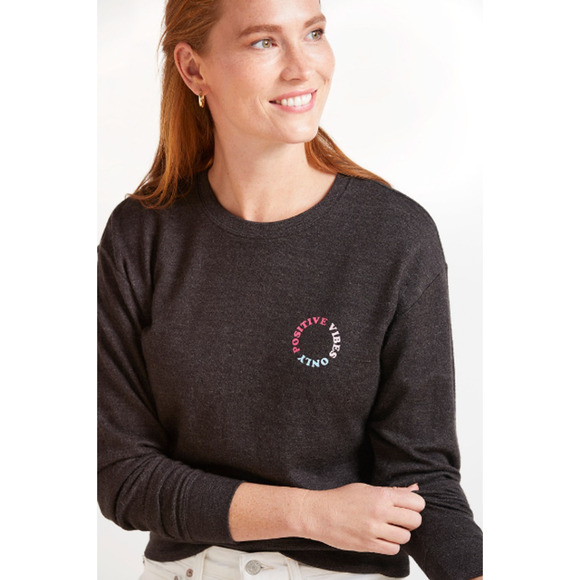 SPIRITUAL GANGSTER NWT Positive Vibes Only Sweatshirt // XS - Picture 3 of 11